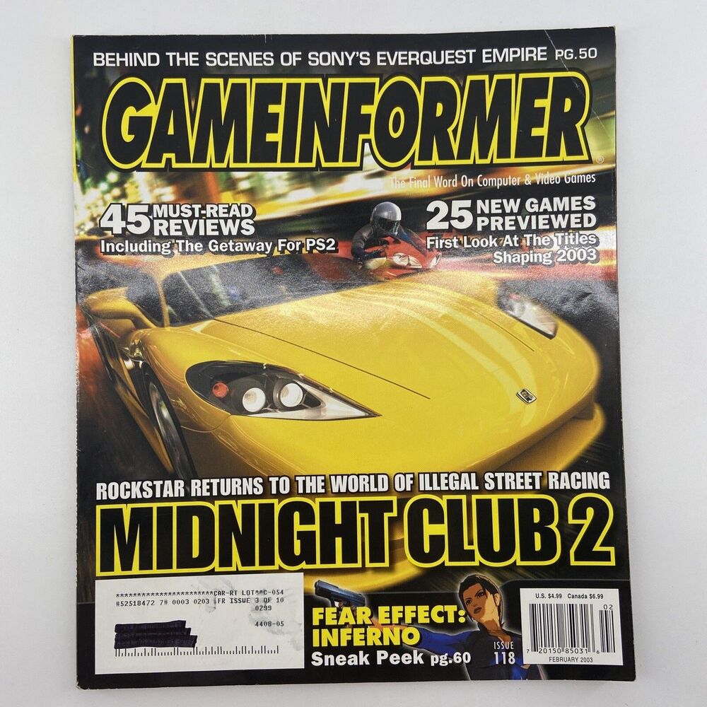 Game Informer Issue 118 Midnight Club 2 Fear Effect Inferno February 2003